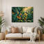 «Hawaiian Paradise Birds», art mural en métal bleu-494784066