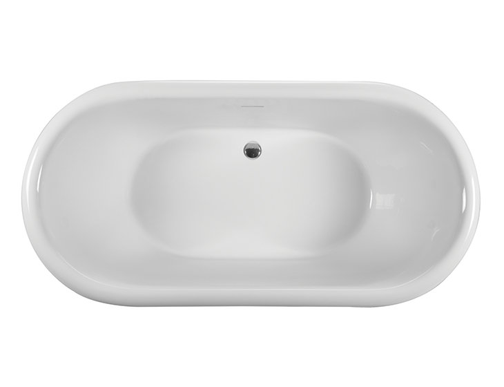 Laney 4 72" Freestanding Air Bathtub, 23.5" H x 65" W x 33.75" D, Matte White, DoloMatte