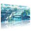Paysage et nature, ensemble de 3 impressions sur toile, paysage urbain chinois traditionnel-784710289