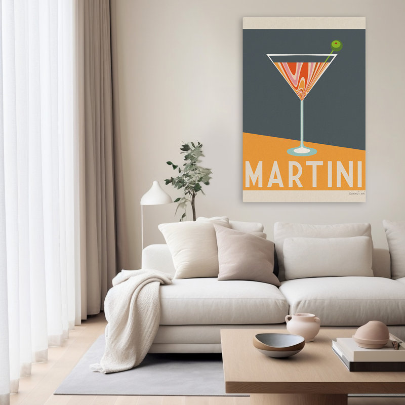 Affiche de cocktail Mid-Century moderne I, H 60 po x l 40 po