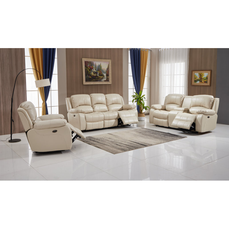Ensemble de salon inclinable 3 pièces Palfrey, Beige