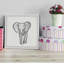 «B éléphant ambulant», reproduction encadrée-1646374282