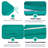 28.5 x 28.5 In Patio Furniture Cushions set of 2, Fade Resistant Outdoor Seat Cushions witj 4 pairs of Ties, Deep Seat Cushion for Seat Patio Chairs, Rattan Furniture, Wicker Seating, outdoor Adirondack Chair, Navy Blueturquoise-123052610-123052611