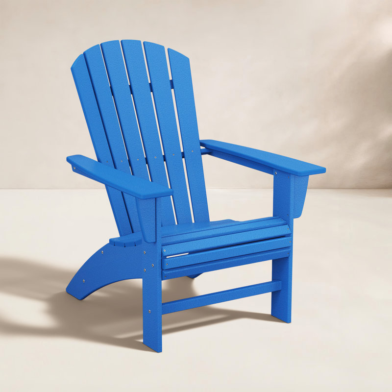 Chaise Adirondack POLYWOOD Nautical Curveback, Bleu pacifique