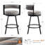 Tabouret de comptoir pivotant H 26,6 po Ayala-1630852333