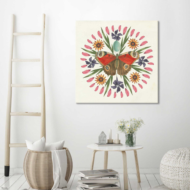 « papillon mandala ii », impression, H 24 po x l 24 po x P 1,5 po, Toile tendue
