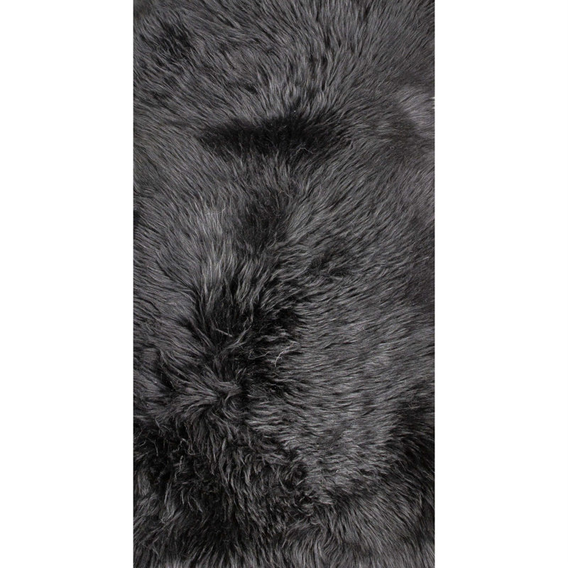 Tapis noir tissé à la machine Siany