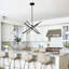 6000K Daylight 40W Dimmable LED Linear Pendant Light, Black Iron Aluminum Modern Chandelier with ETL Certified