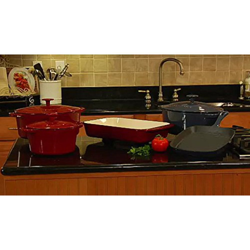 Cuisinart 10 in. Cast Iron Frying Pan, Provencal Blue