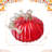 6"D Fall Red Glass Pumpkin With Glitter