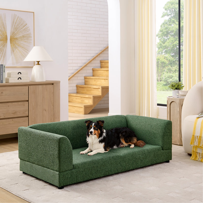 Comfortable Pet In Olive For Medium And Large Dogs - Modern, Oversized, Rectangular, , , Soft Cushion, 56.5"*26"*17 Dog , , Comfortable,