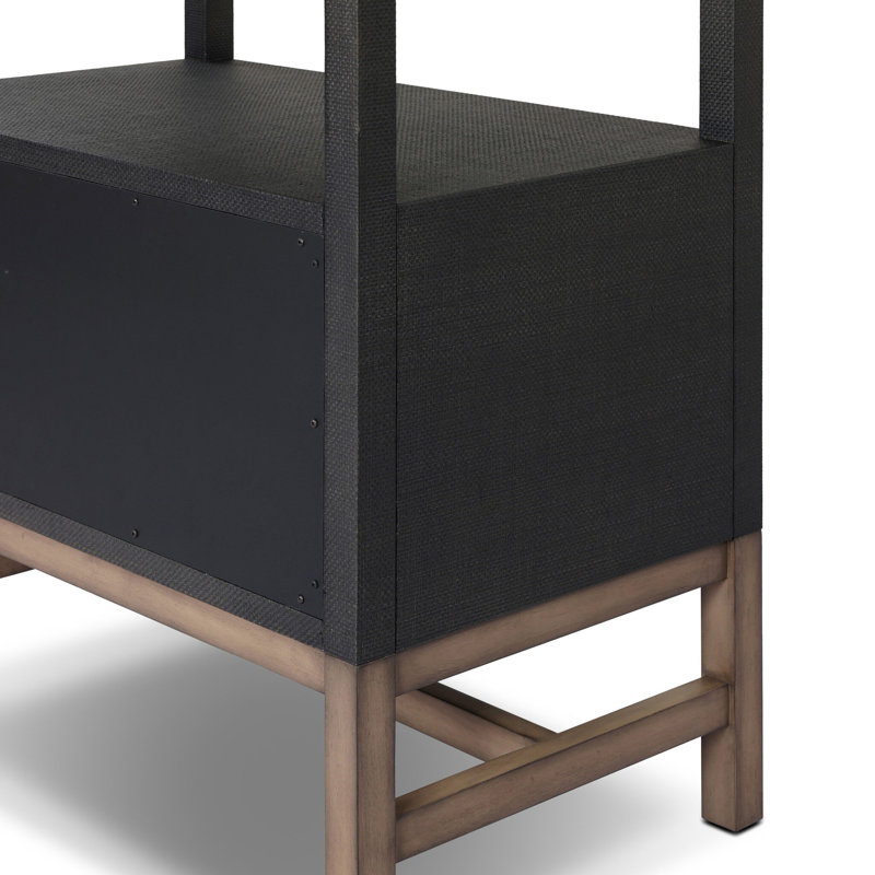 Fiona Bookcase-Black Raffia