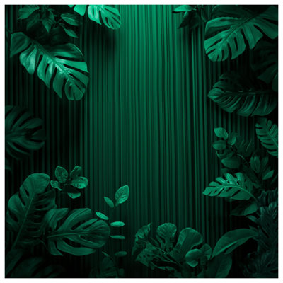Tropical Green Foliage Double Sided Throw Pillows