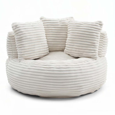 Fauteuil à billes en velours côtelé