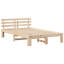 Bed Frame with Headboard Solid Pine Wood-2092905506-2092905528