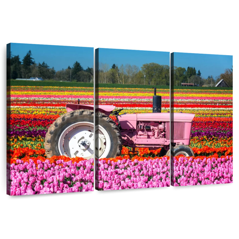 Tracteur de ferme à tulipes Alvord, H 48 po x l 74 po