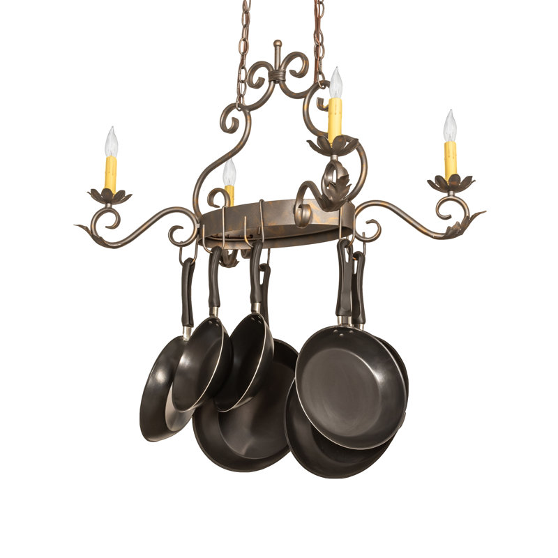 Support à casseroles 4 lumières 32 "Long Eloise