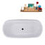 59.1'' x 28.3'' Freestanding Soaking Acrylic Bathtub-90888900