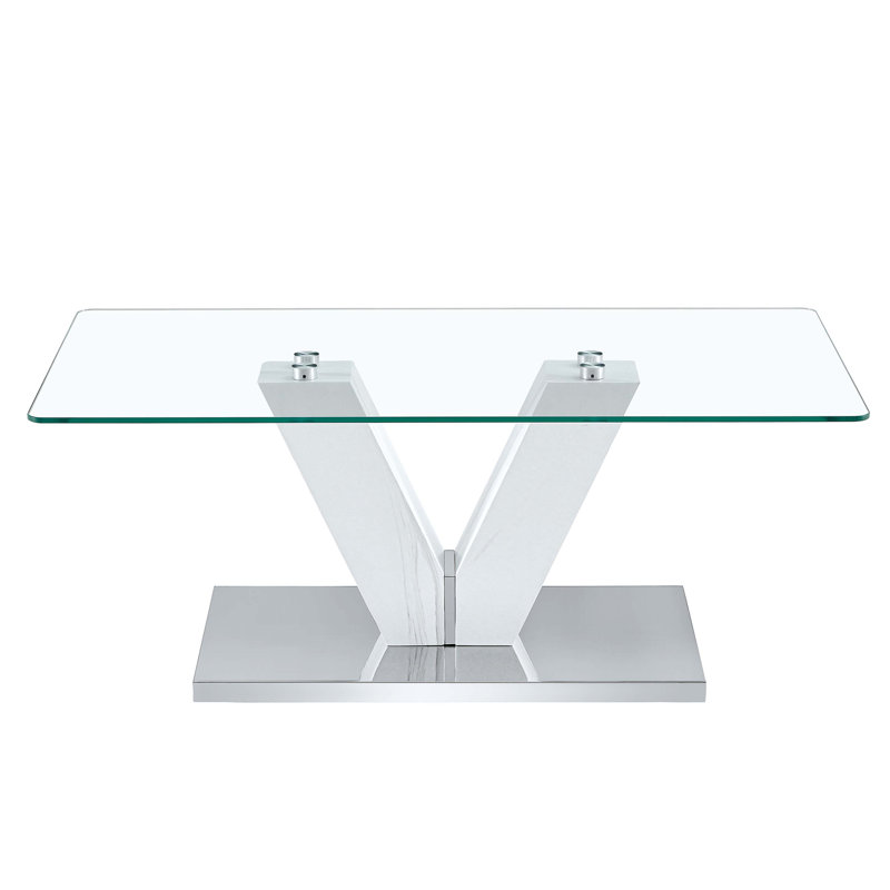 Coffee Table, Transparent/Silver