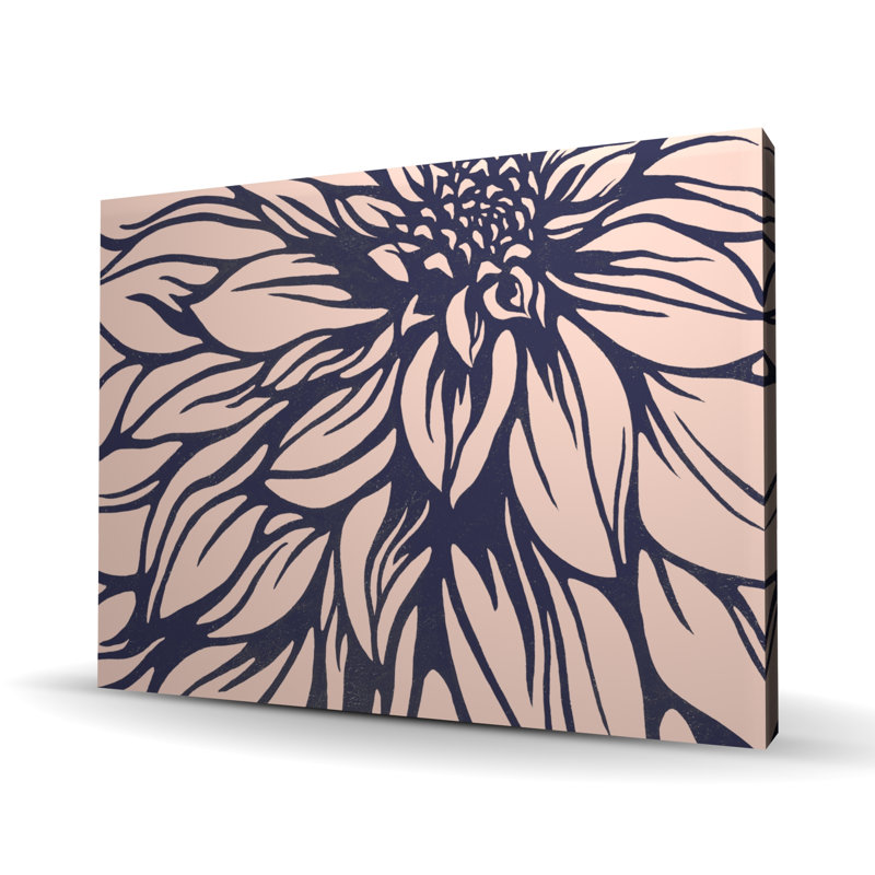 Fleur de dahlia, toile illustrative de salon