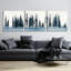 «Sapphire Grove II» par Grace Popp, ensemble de 3 verres muraux en acrylique Epic Art-101633180