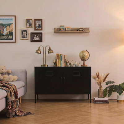 Armoire de rangement en acier avec tablette réglable et pieds de nivellement, armoire de rangement métallique robuste, meuble de rangement autoportant solide pour usage domestique, de bureau ou commercial