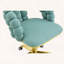 Chaise de bureau pivotante moderne en velours avec dossier à bulles et base dorée Modern-782404106