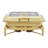 3-Grid Rectangle Stainless Steel Chafing Dish Buffet Warmer With Glass Window Lid