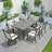 Imai 6 - Person 65.7 L Steel Teslin Outdoor Dining Set