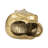 7" Gold Metal Skull with Crown Figurine - Modern Metallic Aluminum Decorative Sculpture for Home Office Bedroom Living Room Decor.