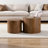 2-Pieces Round Wooden Nesting Coffee Table-1210383085