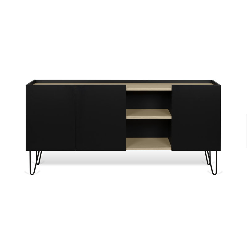 Tynan 180cm Sideboard, Black/Oak