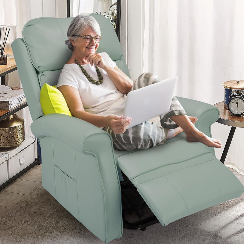 Fauteuil inclinable électrique Power Lift pour personnes âgées, Vert