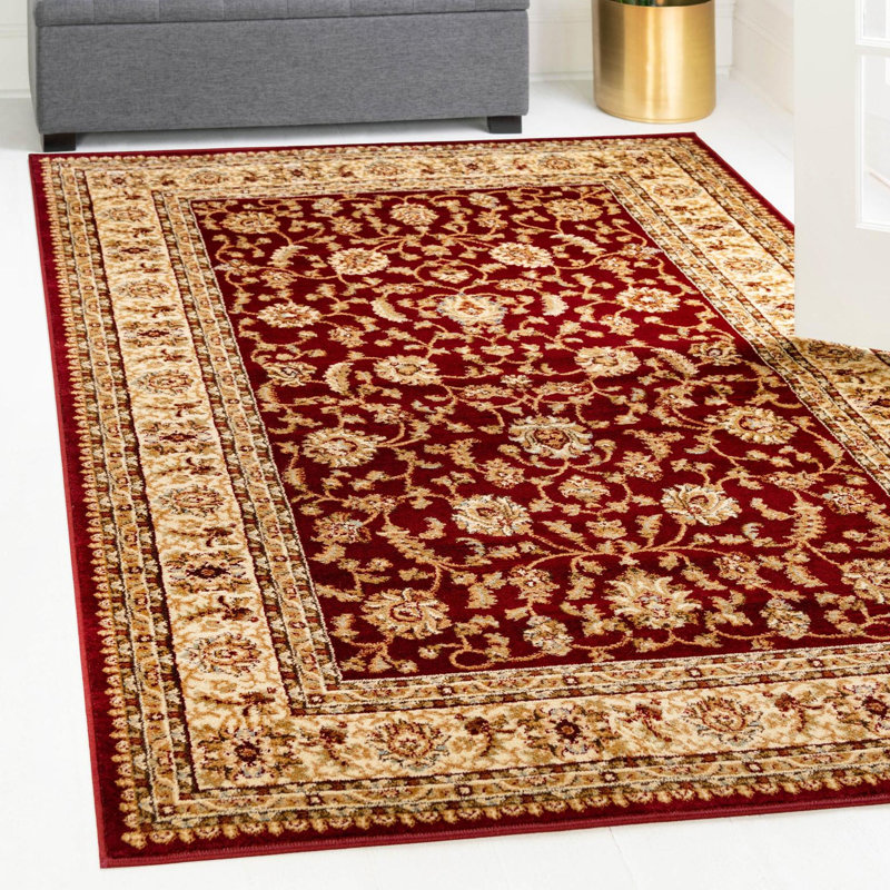 Tapis oriental Niles, Rectangle 10 pi x 14 pi 1 po, Rouge