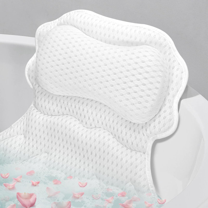 Bath Pillow, Bath Pillows for Tub Neck and Back Support