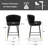 26" Boucle Fabric Counter Height Bar Stools With Metal Frame-703121845