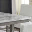 Table de comptoir rectangulaire en faux marbre gris 60 "avec tablette de rangement Luna