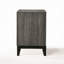 Table de chevet transitionnelle 2 tiroirs gris