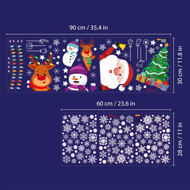 Friends with Snowflakes Christmas Window Decal