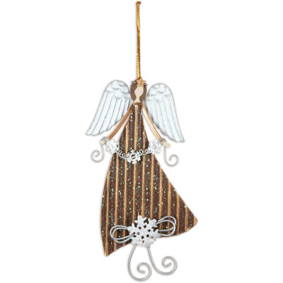 Glitter Angel Ornament - Set of 3