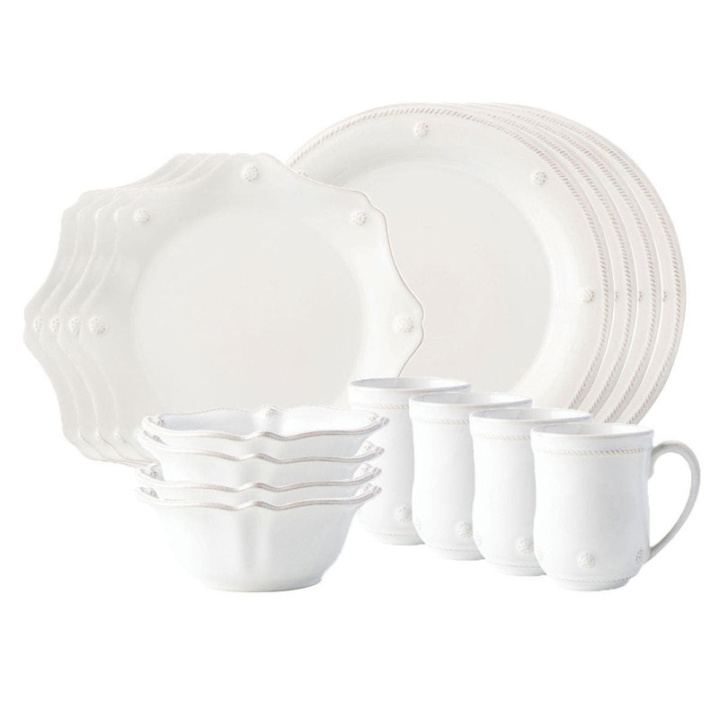 Berry & Thread Classic 4 - Piece Place Setting, Whitewash