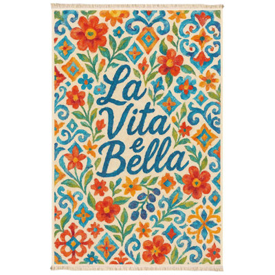 La Vita È Bella' Mediterranean Tile Mat