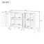 Armoire Fraxinus Mandschuric simple et simple en placage de bois massif avec trois portes en acacia, tablettes réglables pour un rangement polyvalent-1719011554