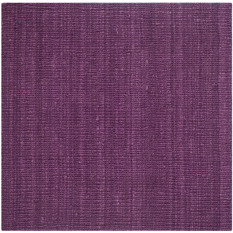 Tapis en jute tissé à la main en fibre naturelle, Carré 8 pi