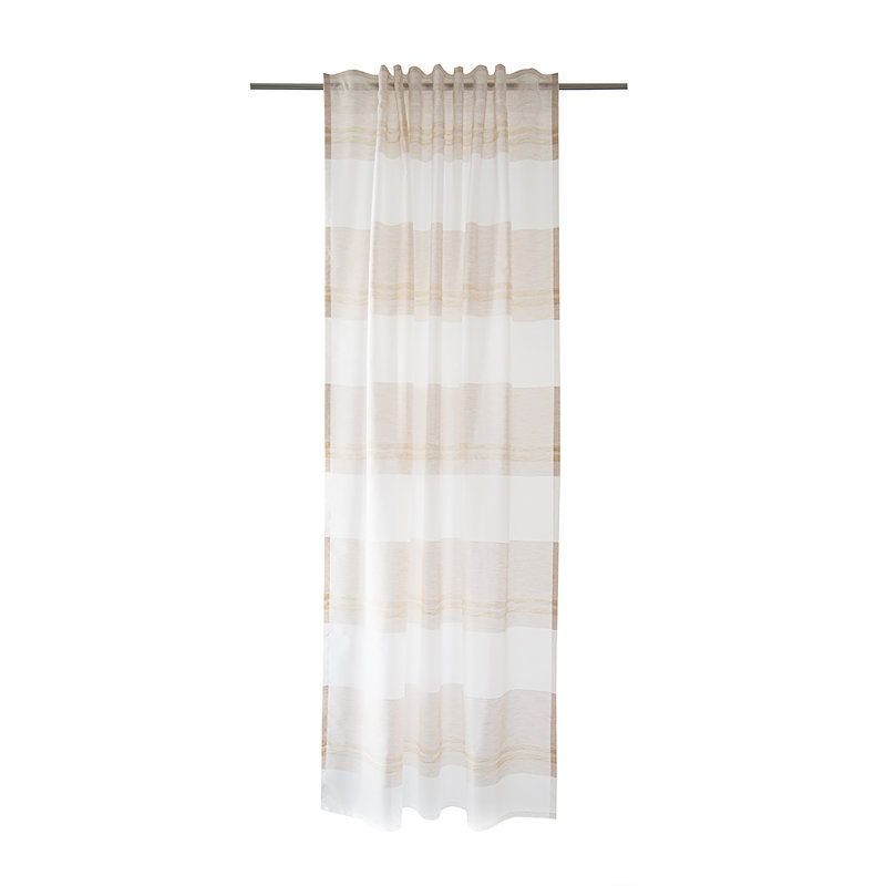 Laetitia Semi Sheer Curtain Single Panel, Beige