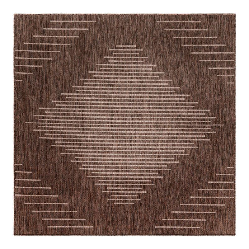 Everyn Striped Indoor / Outdoor Rug, Square 7'