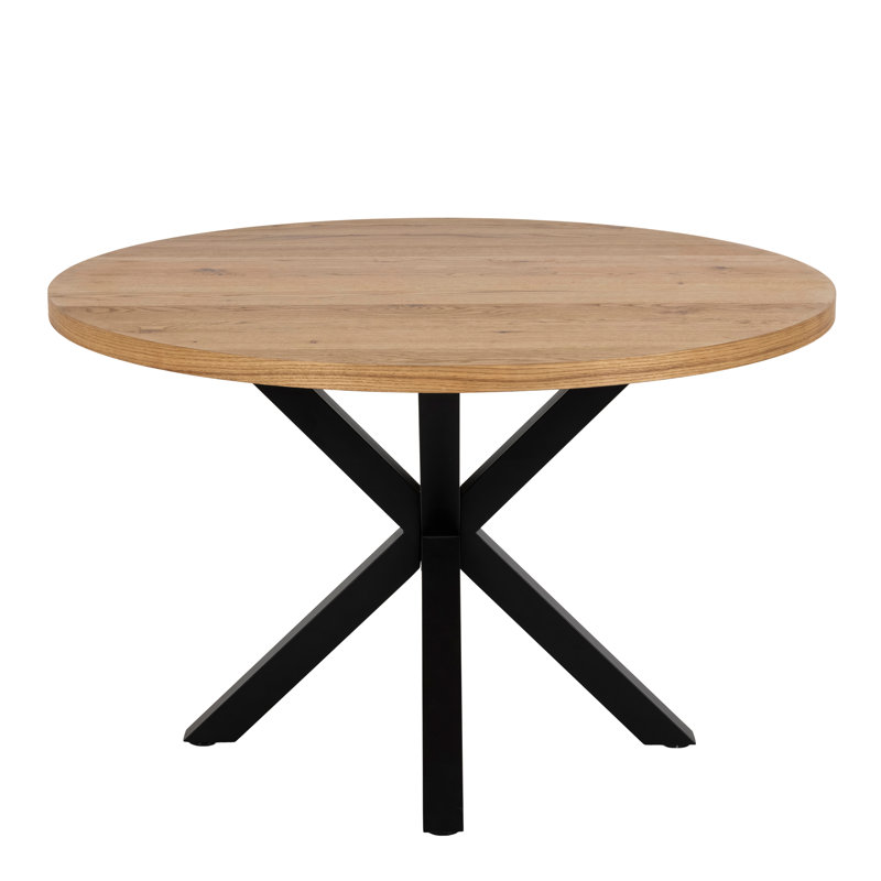 Jad Round Dining Table with Steel Base
