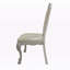 Chaise d'appoint en tissu Azura, cuir synthétique et finition blanc os (lot de 2)