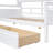 Twin Size Daybed, Wood Slat Support, With Bedside Shelves And Two Drawers, White-1676046564