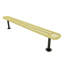 Banc, orange texturé, perforé, 2,44 m, sans dossier, surface-270461682-270461692